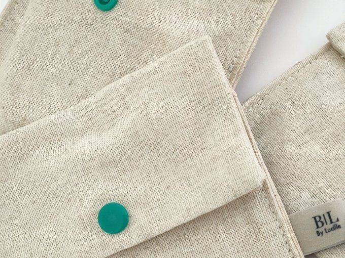 Pochette enduit beige
